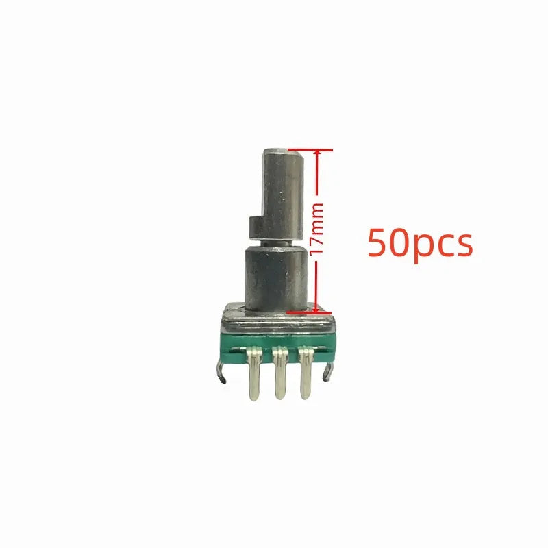 5pcs EC11 Encoder Switch With Push Button Switch 30 Position Rotary Encoder Code Switch 5pin Plug-in Type 12.5mm Half Shaft