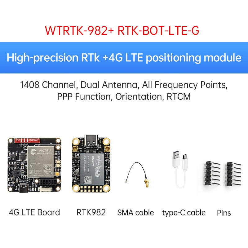 WITMOTION UM982 GNSS Receiver RTK Module ZED-F9P UM980 Sensor GPS BDS GLONASS /Galileo For High Accuracy Drones Positioning