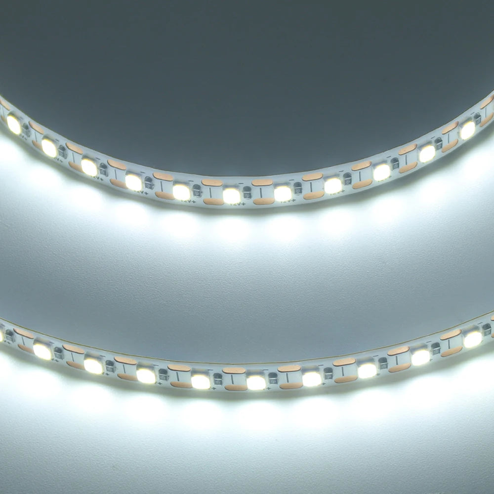 5mm 8mm PCB Led Strip Light 1 LED Cut 12V 24V 5m 2835 SMD 120LEDs/m High Brightness Flexible Tape LED Lighting Ribbon for Home