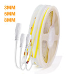 DC 5V/12V/24V COB LED Strip 3MM 5MM 8MM 320Leds/M High Density Flexible COB LED Tape Light For Cabinet Home Linear Lighting