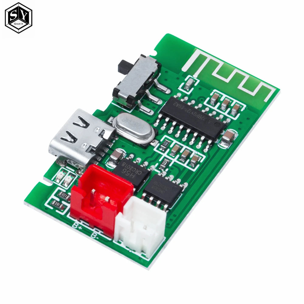 4 OHMS  3W Mono Bluetooth Power Amplifier PCBA Battery Charging Function 3.7V Lithium Battery Bluetooth Module
