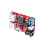 [F] DC 9V 12V 24V 36V To 5V 3A Double USB Charge DC-DC Step-down Converter Car Charging Solar 3A Voltage Regulated Power Module