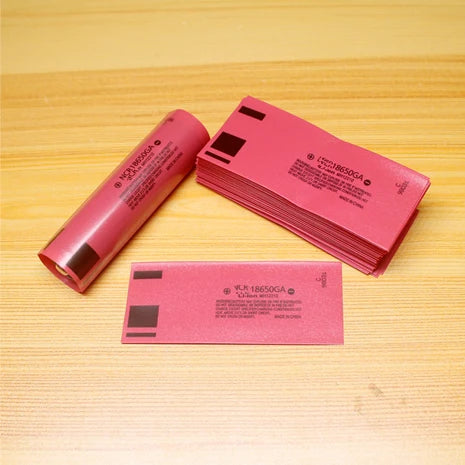100pcs/lot 18650 lithium battery packaging skin PVC heat shrinkable sleeve battery packaging tube insulation shrink film