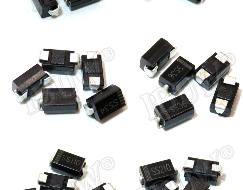 100PCS Rectifier diode M1 M4 M7 SS12 SS14 SS16 SS24 SS34 SS36 SS110 SS210 SS210 US1M RS2M ES1D DO-214AC Schottky diodes