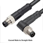 M8 3Pin 4Pin 5Pin 6Pin 8Pin Double Plug Male Female 5M PUR/PVC Cable Adapter  Waterproof Sensor Aviation Connector Power Charger