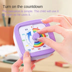 60 Minutes Visual Timer Round/Square Ultra Silent Countdown Alarm Clock Self-discipline Visualization Kitchen Timer Indoor