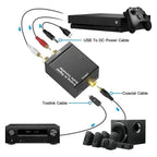 Analog To Digital ADC Audio Converter Optical Coax RCA Toslink Audio Sound Adapter SPDIF Adaptor for Apple TV for Xbox 360 DVD