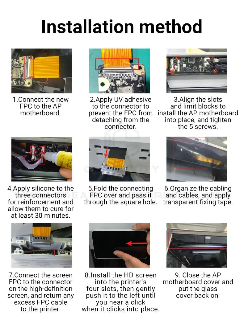 For Lab X1/X1C Display Connector Flex Cable for X1 Series Touch Screen Cable FPC Cable from AP Board to LCD Replace