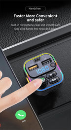 FM Transmitter Bluetooth 5.3 Handsfree Car AUX Radio Modulator MP3 Player with PD20W QC3.0 Fast Charge Adapter Car Accessories