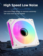 Coolcirc ARGB Infinity Mirror PC Case Fan - 3-Pack 120mm Free Wire-Splicing Cooling Fan with PWM Silent Fan for Computer Case