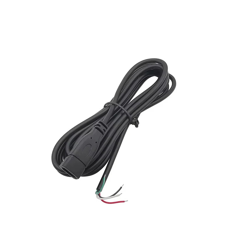1/3/5Pcs 2 Wire 4 Wire  Type C USB Male Female Power Supply Cable Welding Connector USB-C Cable Extension DIY Repair 0.3M 1M 2M