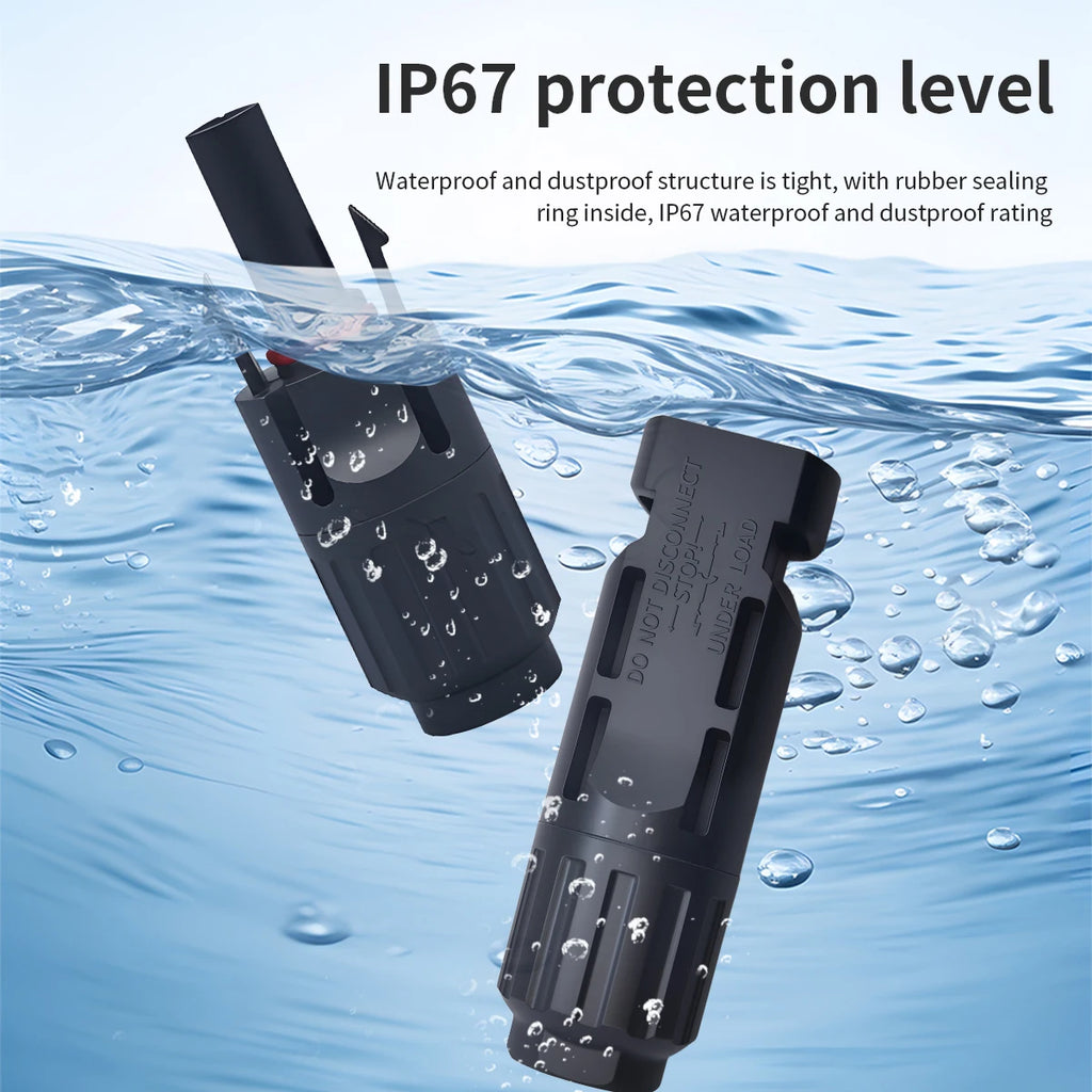 TOMZN 2 Sets of PV Solar Connectors 1000V 1500V 32A 45A Panel Branch PV Photovoltaic Wire/Board Terminal Box Inverter IP67 10LOT