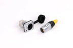 10pcs Waterproof D type RJ45 Connector Female to Female Socket Metal Shell Chassis Panel Mount Network Ethernet RJ45 Adapter