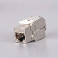 Linkwylan RJ45 Cat6a Keystone Jack STP Tool-Free Shielded Coupler 180 Degree Type Tolless Zinc Alloy Module Adapter Coupler