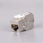Linkwylan RJ45 Cat6a Keystone Jack STP Tool-Free Shielded Coupler 180 Degree Type Tolless Zinc Alloy Module Adapter Coupler