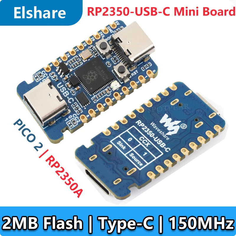 Raspberry Pi Pico 2 RP2350A USB-C Mini Development Board