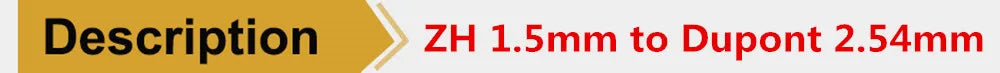SH1.0/JST1.25/ZH1.5/PH2.0/XH2.54 to Dupont 2.54 Connecter Female Dupont Line 20cm Electronic Extension Wire Conversion Cable