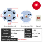 10-100pcs 1W 3W LED Beads 3535 SMD 3W Chip Deep Red Green Royal Blue UV 395nm 410nm 365nm IR 730nm 850nm 940nm Amber 595nm Lamp