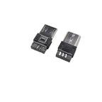10Pcs Micro USB 5 Pin Soldering Type Male Plug Connector 5P MicroUSB Tail Charging Socket DIY Repair Plugs 4 in 1 Black White