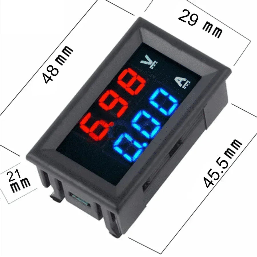 DC 0-100V 10A Digital Voltmeter Ammeter LED Display Module DSN-VC288 0.28" Red Blue LED, LM2596 Adjustable Buck Converter Module