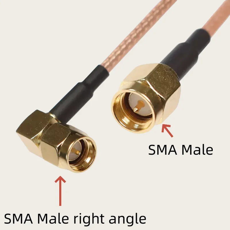 RG316 Cable SMA to SMA RP SMA Male Plug & Female Jack Right Angle Connector Coax Jumper Pigtail Cable