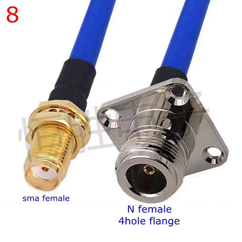RG402 Coax Cable L16 N To SMA Male Female Connector SMA To N Right Angle Crimp for RG402 High Frequency 0.141 Blue 50ohm RG141