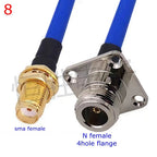 RG402 Coax Cable L16 N To SMA Male Female Connector SMA To N Right Angle Crimp for RG402 High Frequency 0.141 Blue 50ohm RG141