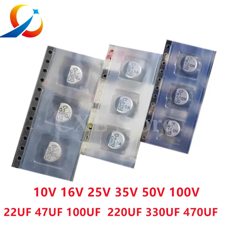 10PCS UD 10V 16V 25V 35V 50V 100V 10UF 22UF 47UF 68UF 100UF 150UF 220UF 330UF 470UF Nichicon SMD Electrolytic Capacitor  NEW
