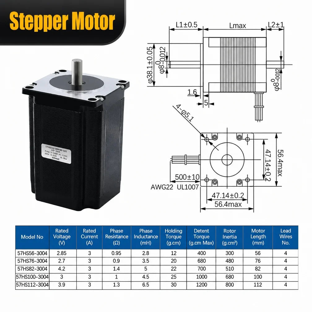 Nema 23 Stepper Motor Kit 57mm 3 4 Axis CNC Driver TB6600 DM542 DM556 & USB Mach3 Controller & 350W 36V Power PSU+5V Handwheel