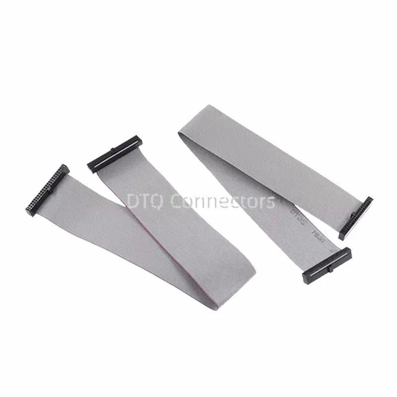1Pcs FC 1.27mm Pitch 6P/10/14/16/20/30/34/40/50 Pin Gray Flat Ribbon Cable IDC Double Ends JTAG ISP Download Same Direction Data