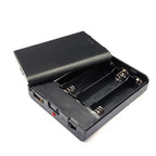 1/2PC 4XAA USB Battery Box For 5V LED Strip Lights USB Mini Power Supply Battery Box With Cover And Switch