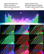 WS2812B WS2815 RGBIC LED Strip Controller Colorful-X7 Bluetooth/WIFI/Zigbee Smart Music Rhythm Sync Pixels Lighting DC5-24V