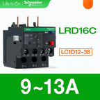 Schneider Thermal Overload Relay LRD12C LRD16C LRD21C LRD32C Relay Three-Pole Thermal Magnetic Trip 10A LC1D Overload Protection