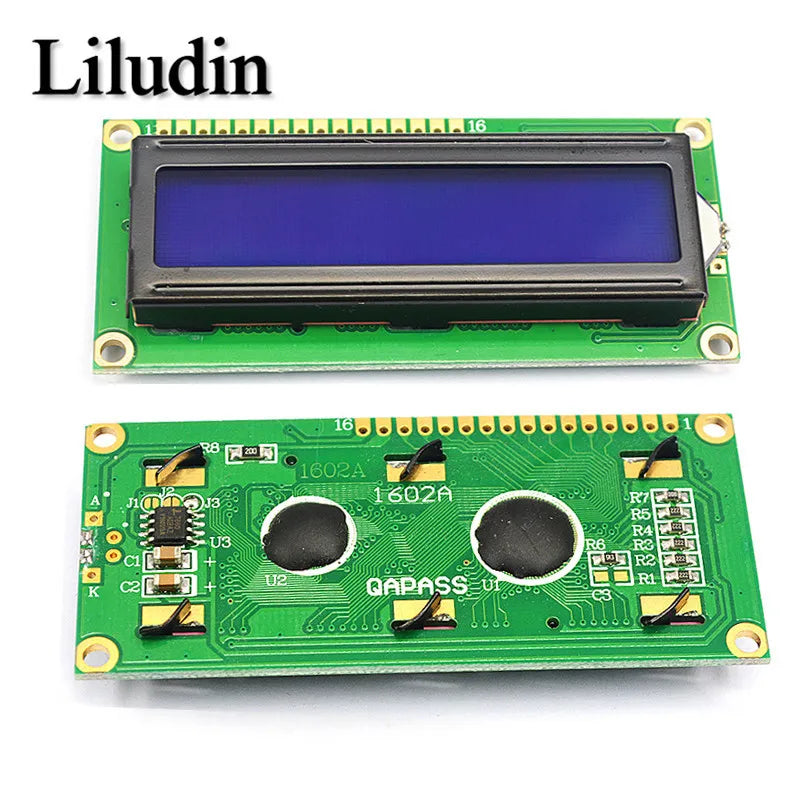 LCD1602 1602 LCD Module Blue / Yellow Green Screen 16x2 Character LCD Display PCF8574T PCF8574 IIC I2C Interface 5V for Arduino