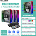 TEUCER Prism  ARGB PC Fan 12cm Computer Case Fan Kit Water Cooler 4pin PWM 5V 3PIN Cooling Fans