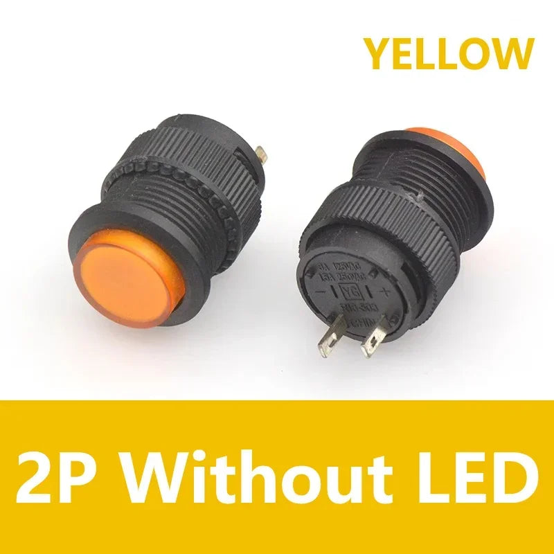 5pcs R16-503 Self-locking Momentary Switch 4Pin Latching Self-reset ON-OFF 16mm Push Button Switch with LED Light