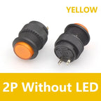 5pcs R16-503 Self-locking Momentary Switch 4Pin Latching Self-reset ON-OFF 16mm Push Button Switch with LED Light