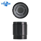 10PCS/Lot Black 6mm Potentiometer Knobs Caps Knurled Shaft  Potentiometer Control Knob Diameter 15mmx17mm Aluminum Switch Knob
