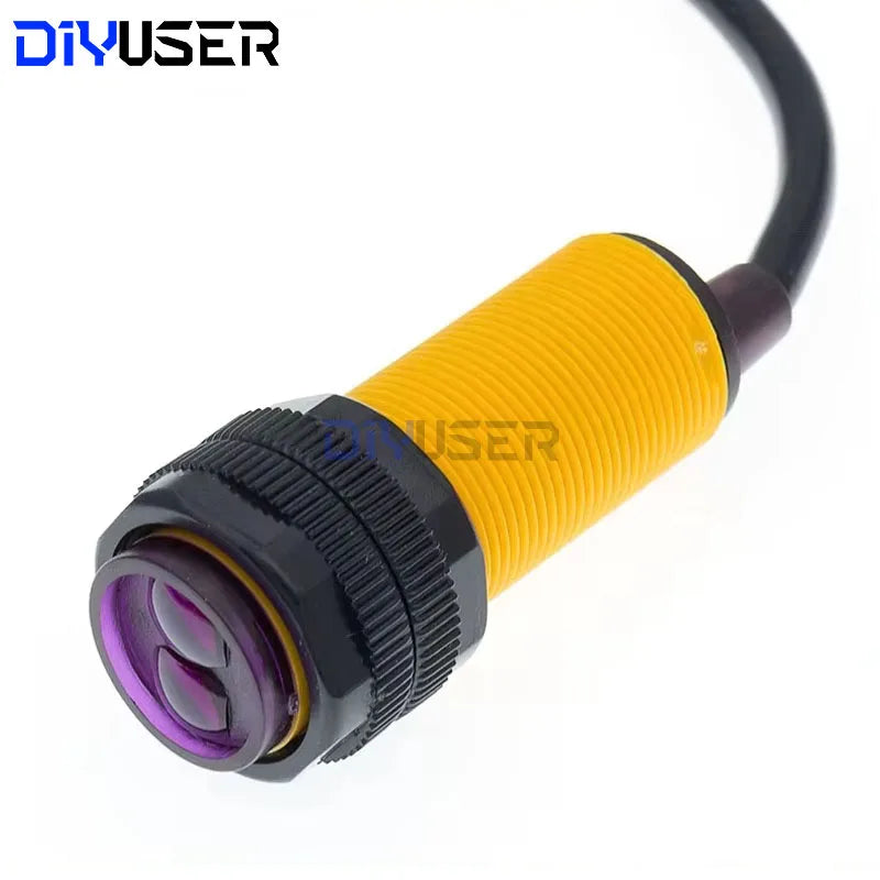 DIYUSER E18-D80NK Infrared Obstacle Avoidance Photoelectric Sensor Proximity Switch 3-80cm Detection Range Adjustable