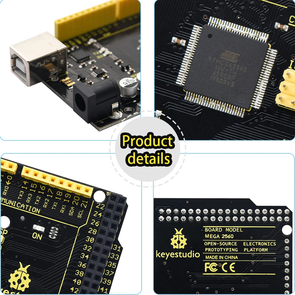 Keyestudio  2560MEGA  WiFi /Plus/ Pro / Development Board+USB Cable Compatible for Arduino MEGA2560  R3 Microcontroller Boards