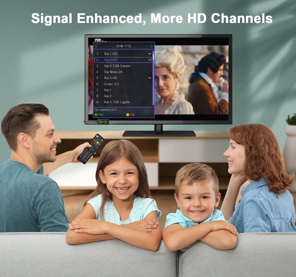 Dluxury U3mini DVB T2 DVB C Digital TV Decoder HD Free TV Channels 7Days EPG TV Tuner for Spain France Itlay Columbia ect