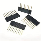 20pcs PC104 2.54mm Single Row 1X2P-40P Industrial Female Socket Single Row Rohs PH8.5mm Long Pin L11mm Female Header for Arduino
