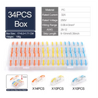Boxed 34PCS Lever Quick Home Wire Connectors Terminals Conductor Spliceable Butt Wiring Block Reusable Electrical Connectors