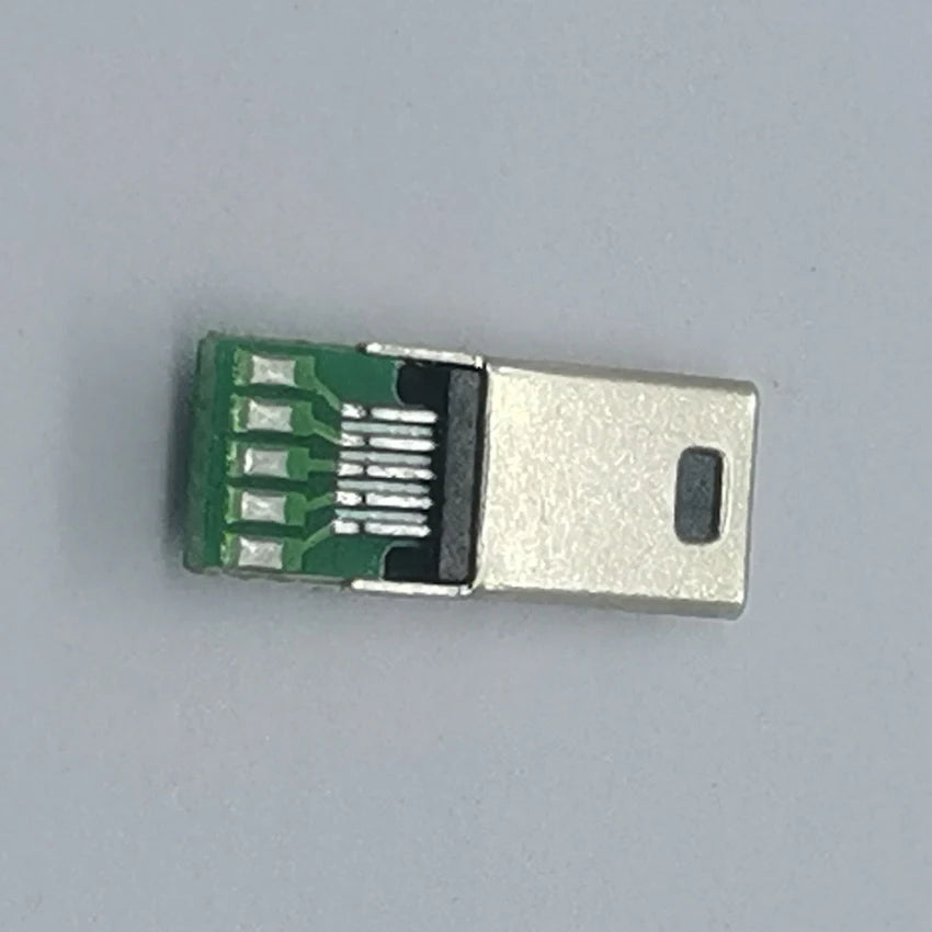 ChengHaoRan 5pcs Mini USB 10P Plug Socket Charging Adapter W/ PC Board Mini 10 Pin Male USB Data Cable Connector