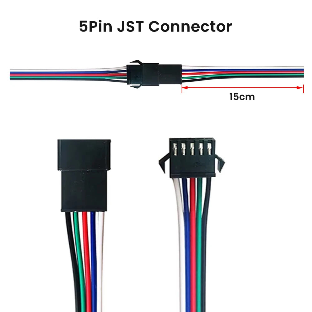 5-50 Pairs Male/Female JST SM Connector 15cm 2Pin 3Pin 4Pin 5Pin 6Pin Wire Cable For WS2812B SK6812 WS2811 RGBW LED Strip Driver