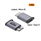 USB C 3.0 Micro B Male to Type C Female Adapter Type-C To Micro B Connector for Laptop External Hard Drive Disk Box Samsung S5