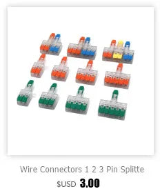 1PC Wire Connector Electric Cable Led Conectors Fast Terminals Blocks Docking Butt Household Electrician Tools For 4mm² 6mm²
