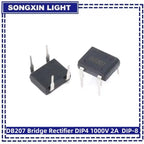 20PCS LUASAMIROB DB207 Bridge Rectifier DIP4 1000V 2A DB207S Power Diode Rectifiers Electronic Components IC