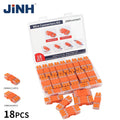 JINH CMK64 Series 18Pcs Mini Quick Connector Universal Compact Push-in Terminal Block Standard Solid Flexible Wires