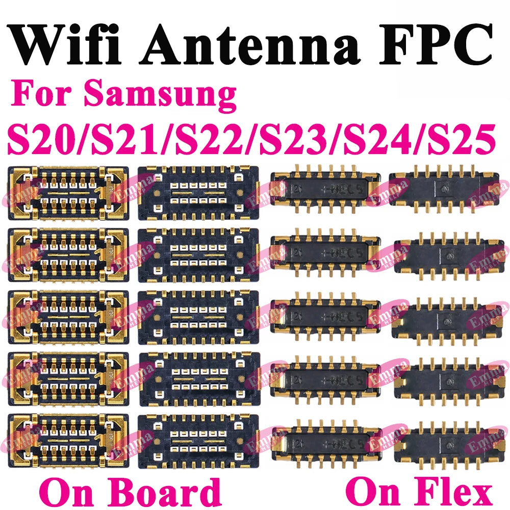 WiFi Antenna FPC Connector On Board Flex For Samsung S22 S21 Ultra S20 Plus S20U S22P S23 S24 S25 S22U S23U S24U S25U S901 G998